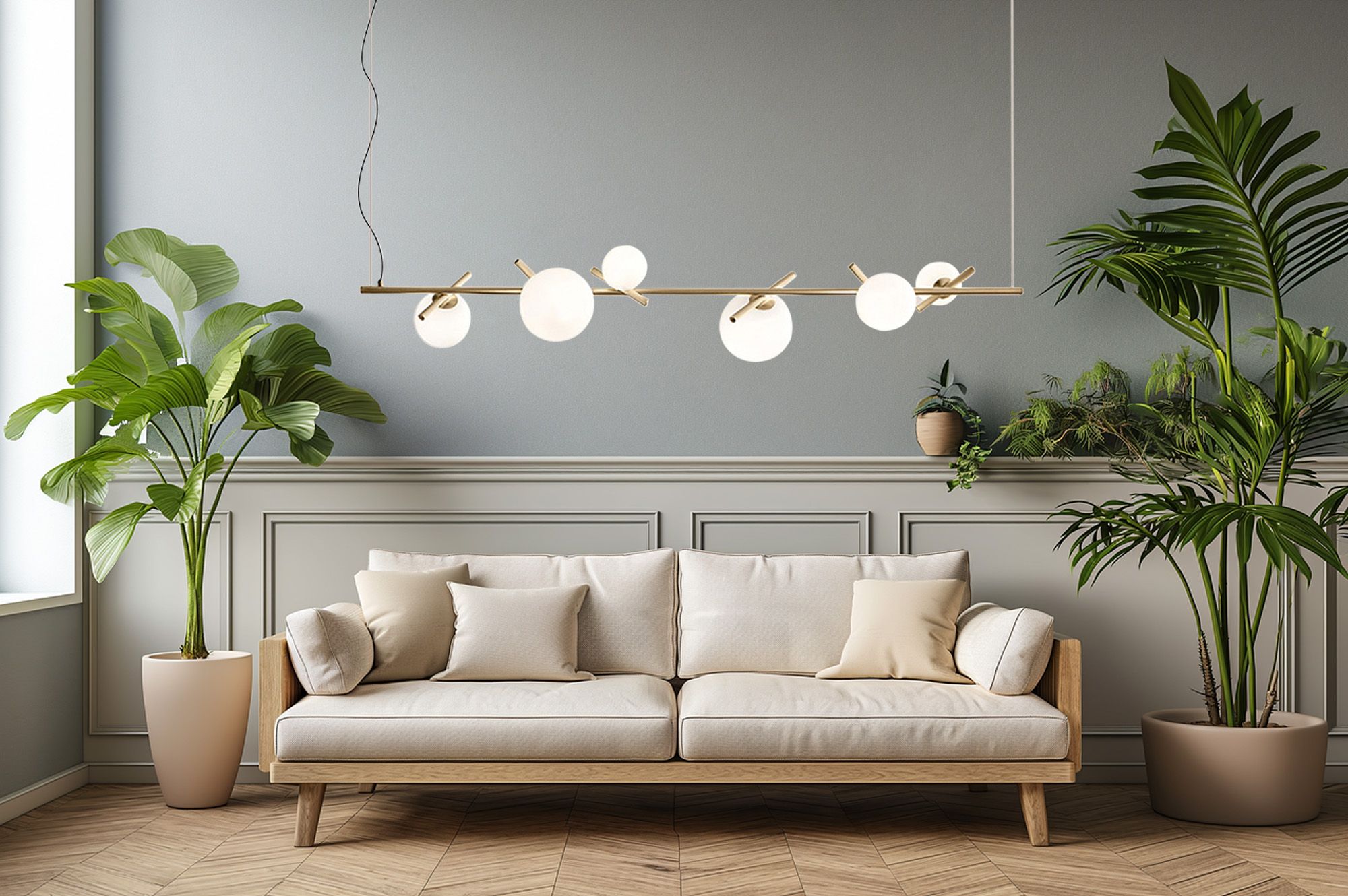 Lampa Sufitowa Wisząca Gold APP1664-6CP 2