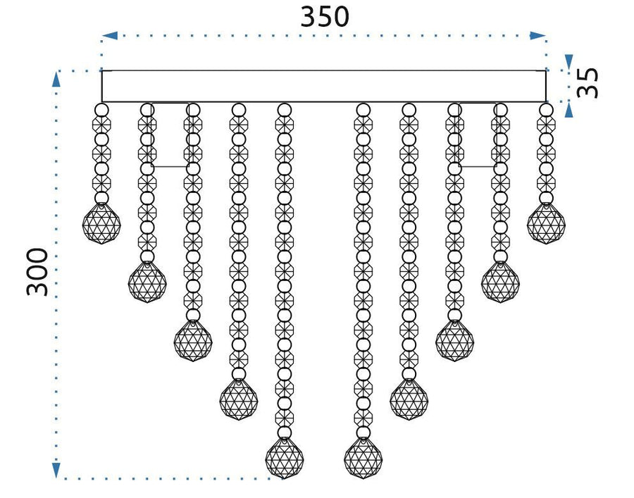 Kryształowa Lampa Sufitowa Plafon APP514-5C Cristal