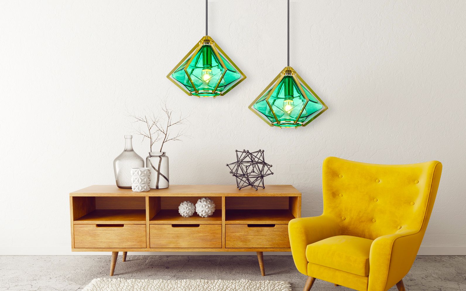 Lampa Sufitowa Wisząca Szklana APP453-1CP