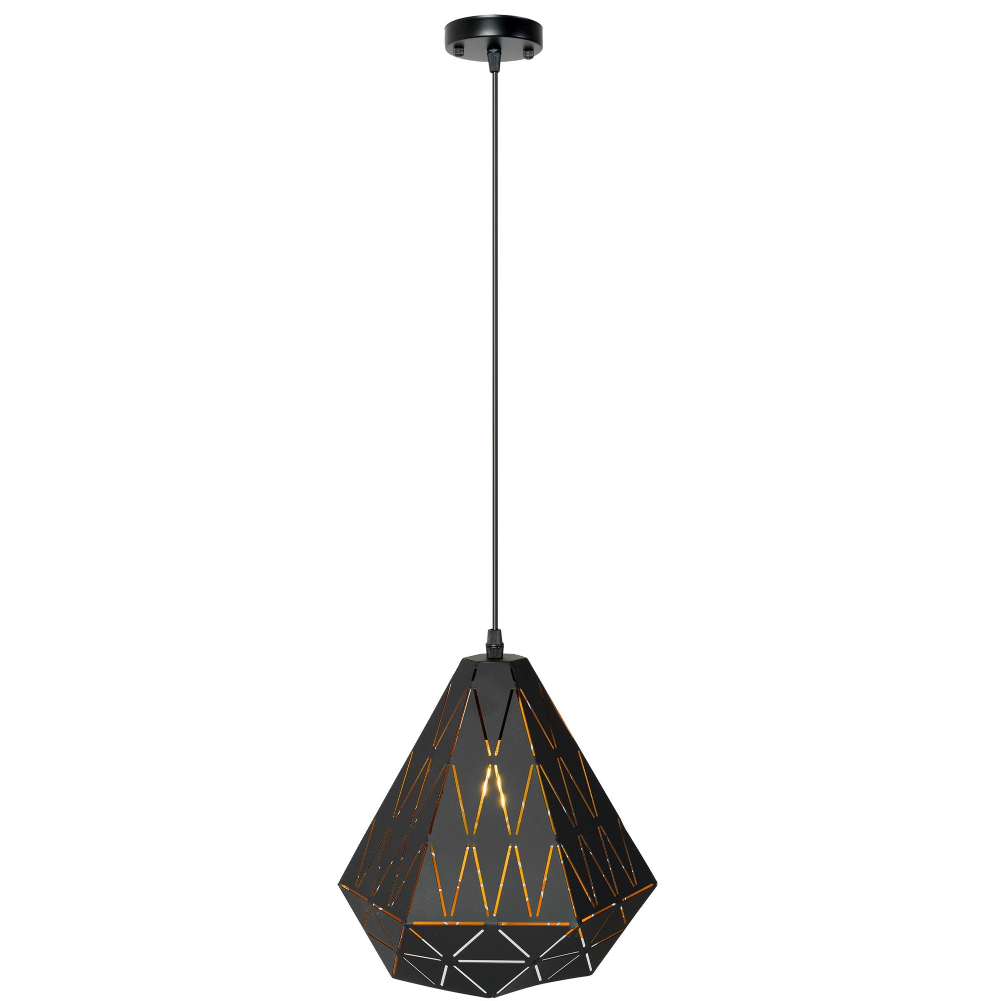 Lampa Sufitowa Trójkątna Geometryczna App252-1cp Czarna