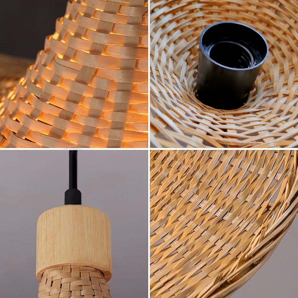 Lampa Wisząca Bambusowa APP1642-1CP 30cm 7