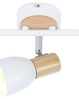 Lampa ścienna listwa 3X25W E14 biały + drewno ANABEL 93-61683