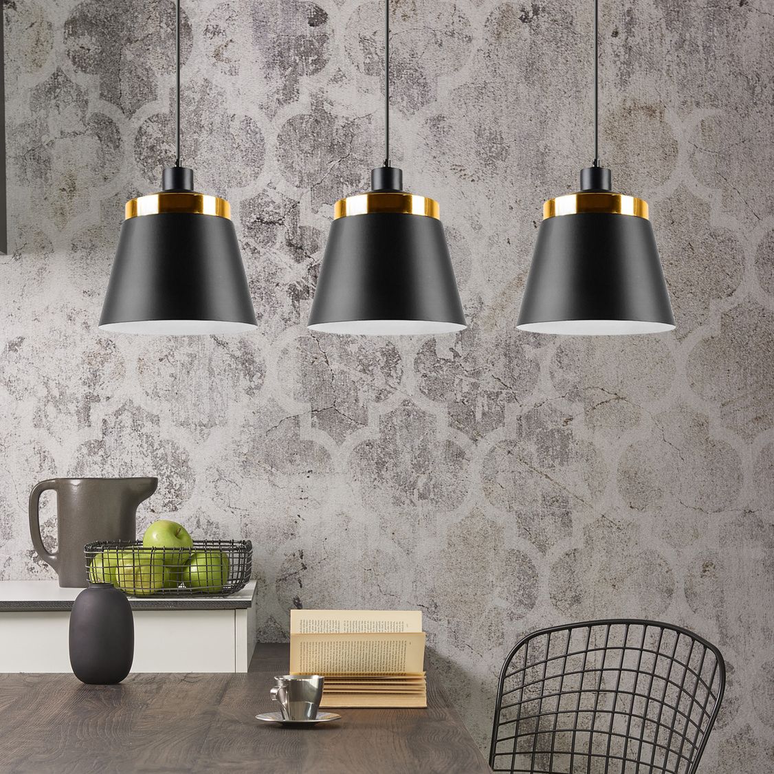 Lampa Sufitowa Wisząca Metalowa Loft APP293-1CP