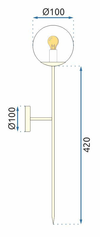 LAMPA KINKIET NOWOCZESNY 52cm APP578-1W ZŁOTa