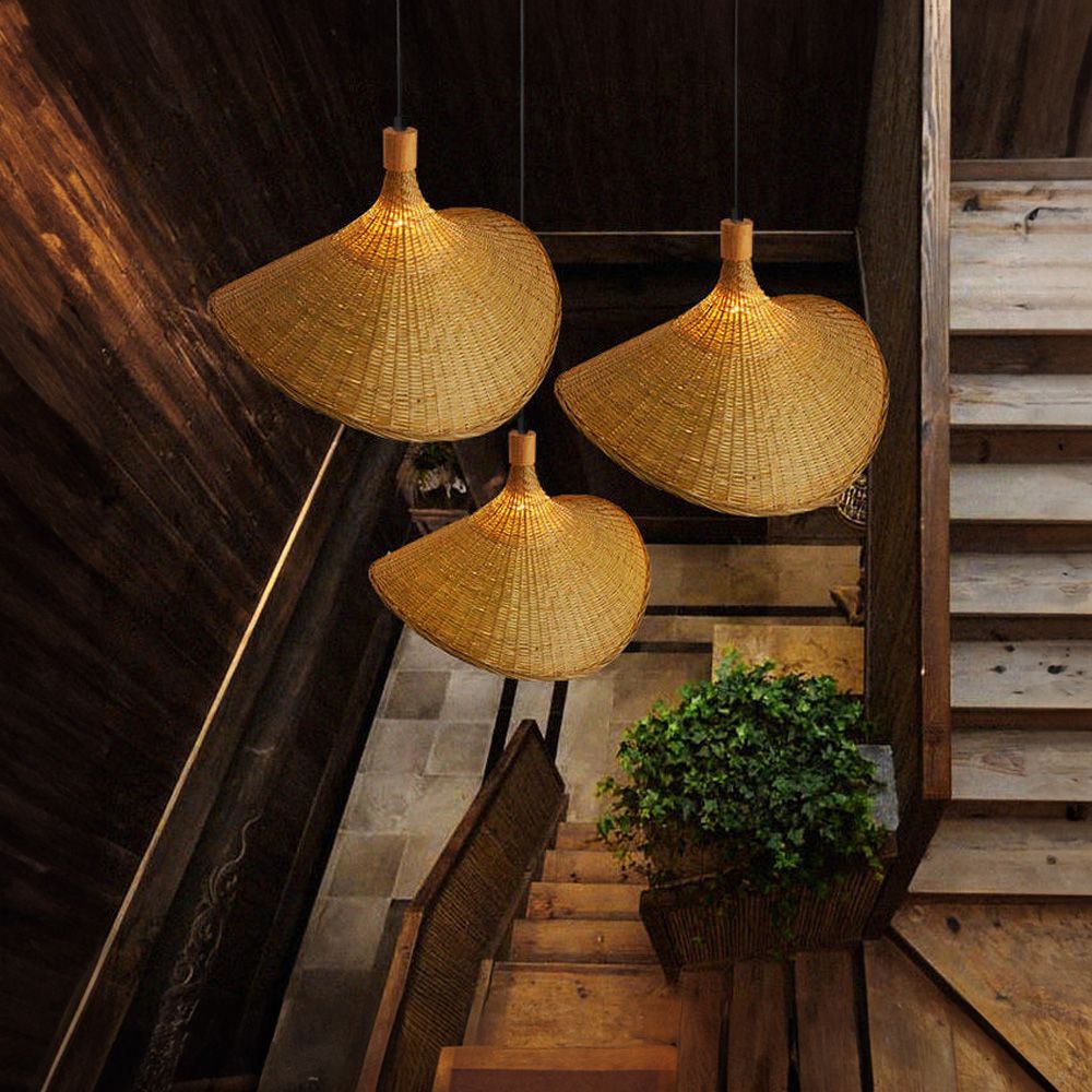 Lampa Wisząca Bambusowa APP1642-1CP 30cm 10