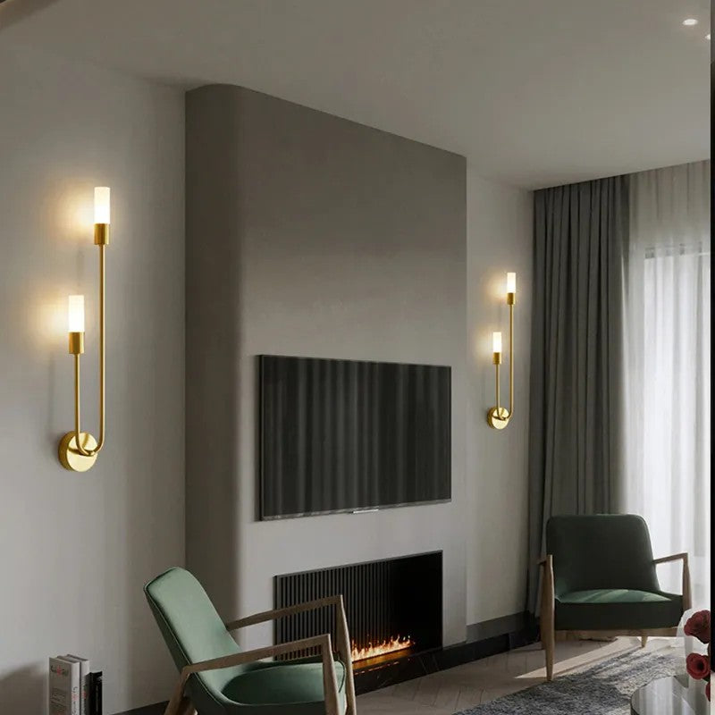 LAMPA ŚCIENNA KINKIET APP1148-2W Złota 8