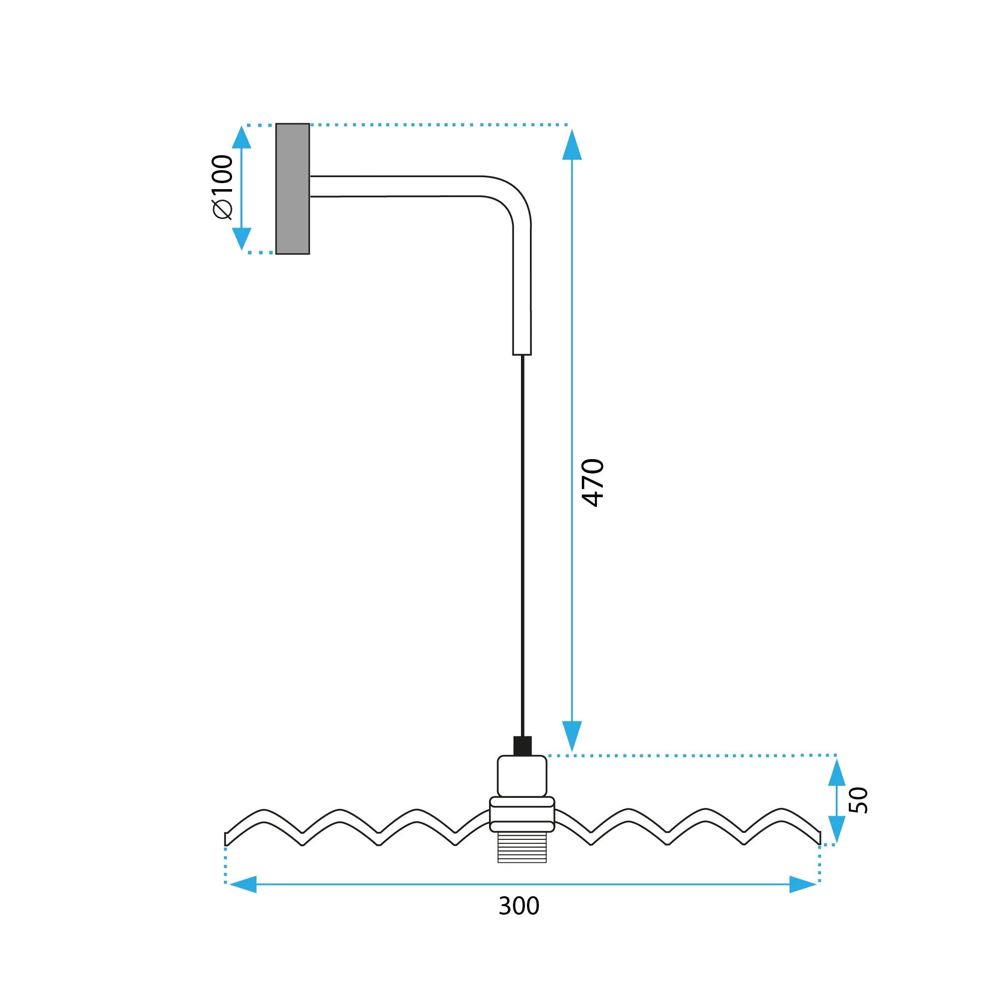 LAMPA ŚCIENNA KINKIET APP1356-1W Stare Złoto 30 Cm 8