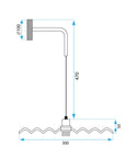 LAMPA ŚCIENNA KINKIET APP1356-1W Stare Złoto 30 Cm 8