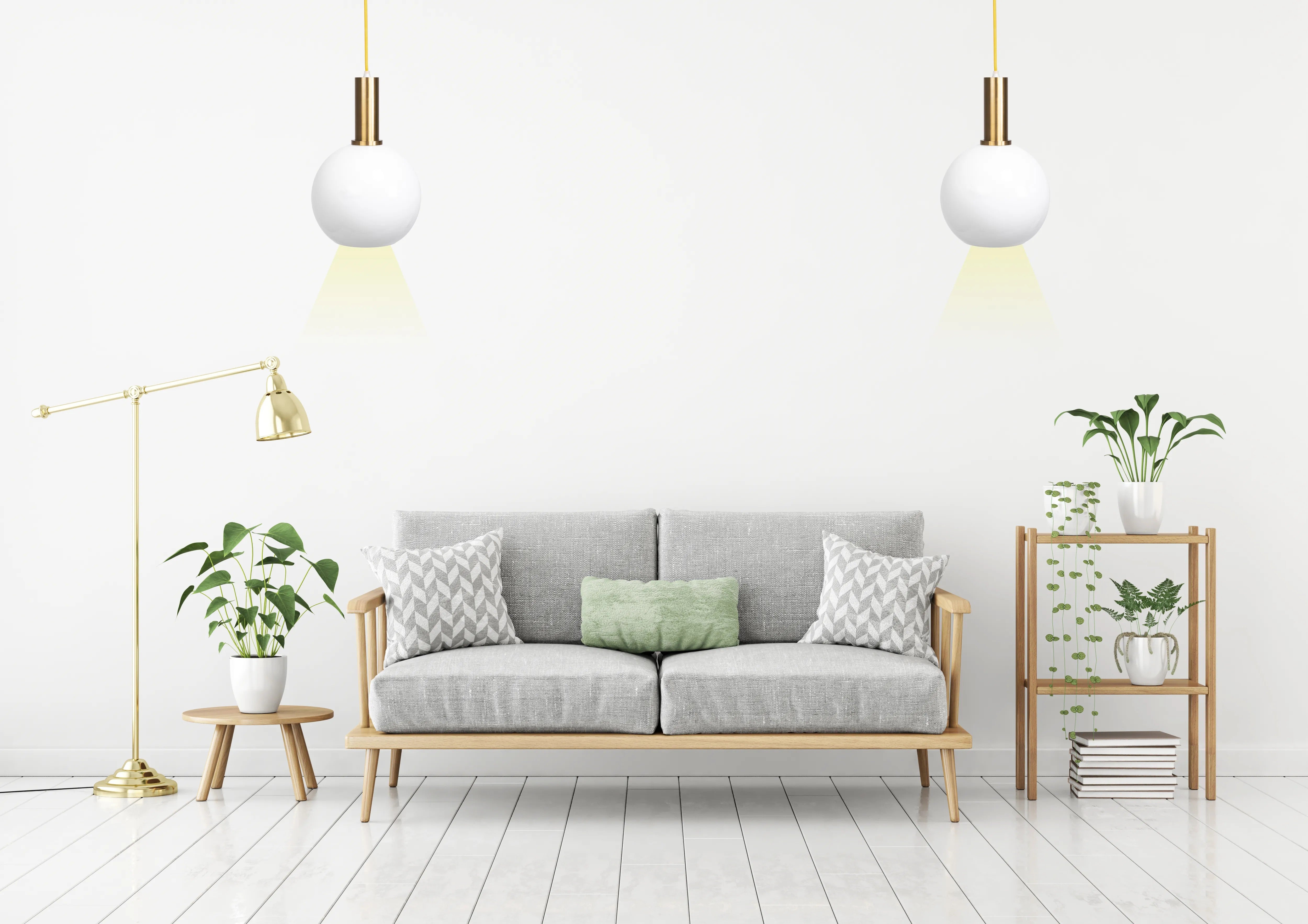 Lampa Wisząca Szklana Kula Mleczna APP666-1CP Złota 8