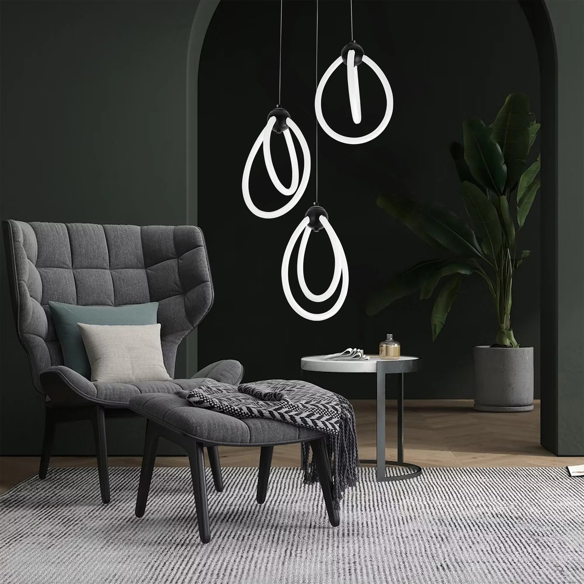 LAMPA WISZĄCA LED G022-3CPR CZARNA 8