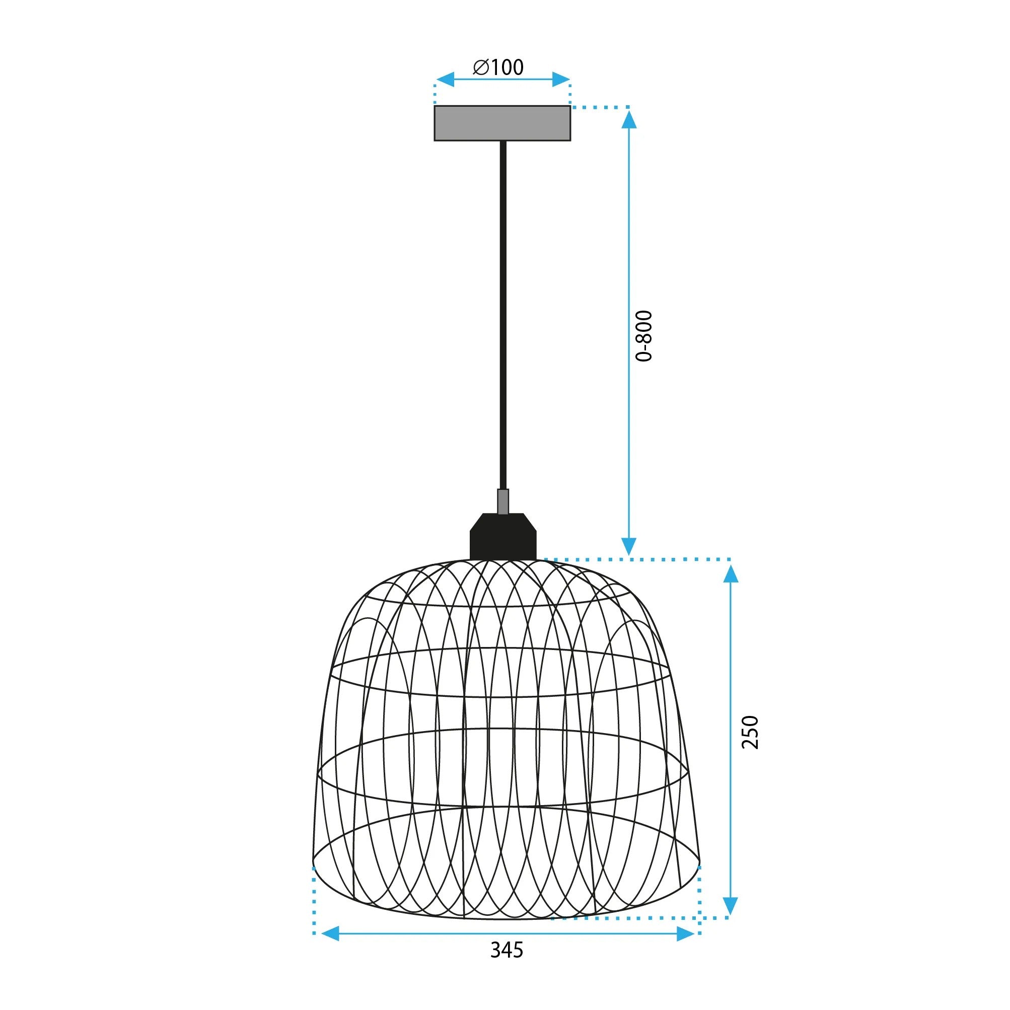 LAMPA SUFITOWA WISZĄCA NATURAL BOHO APP1351-1CP 30 Cm 8