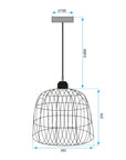 LAMPA SUFITOWA WISZĄCA NATURAL BOHO APP1351-1CP 30 Cm 8