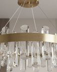 Lampa Wisząca LED Z Kryształami SWE074-1CP 50cm Złoto Szczotkowane 8