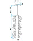 Lampa Wisząca LED G150-3CP Gold Złota Szczotkowana 8