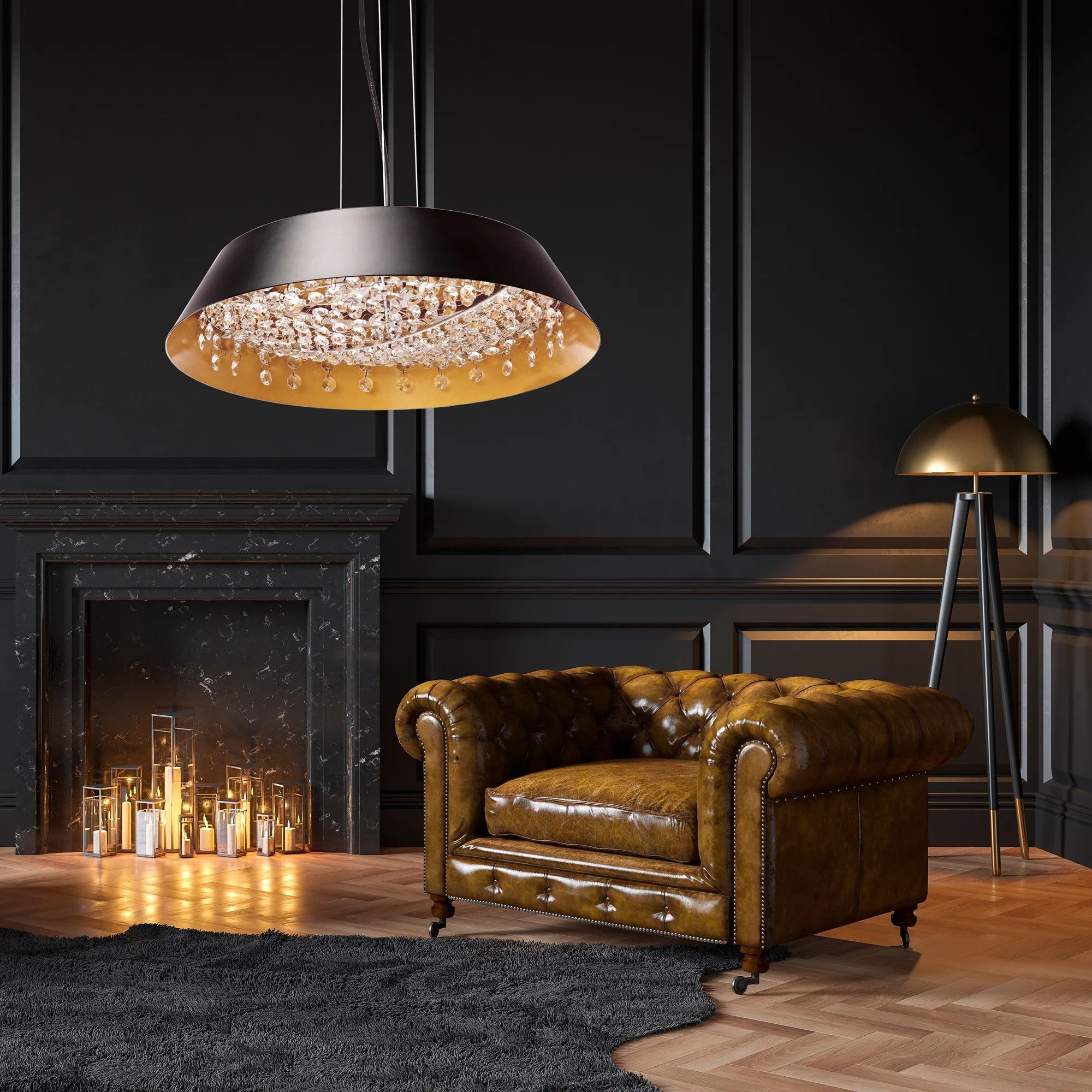 Lampa Wisząca Z Kryształami APP1028-CP 8
