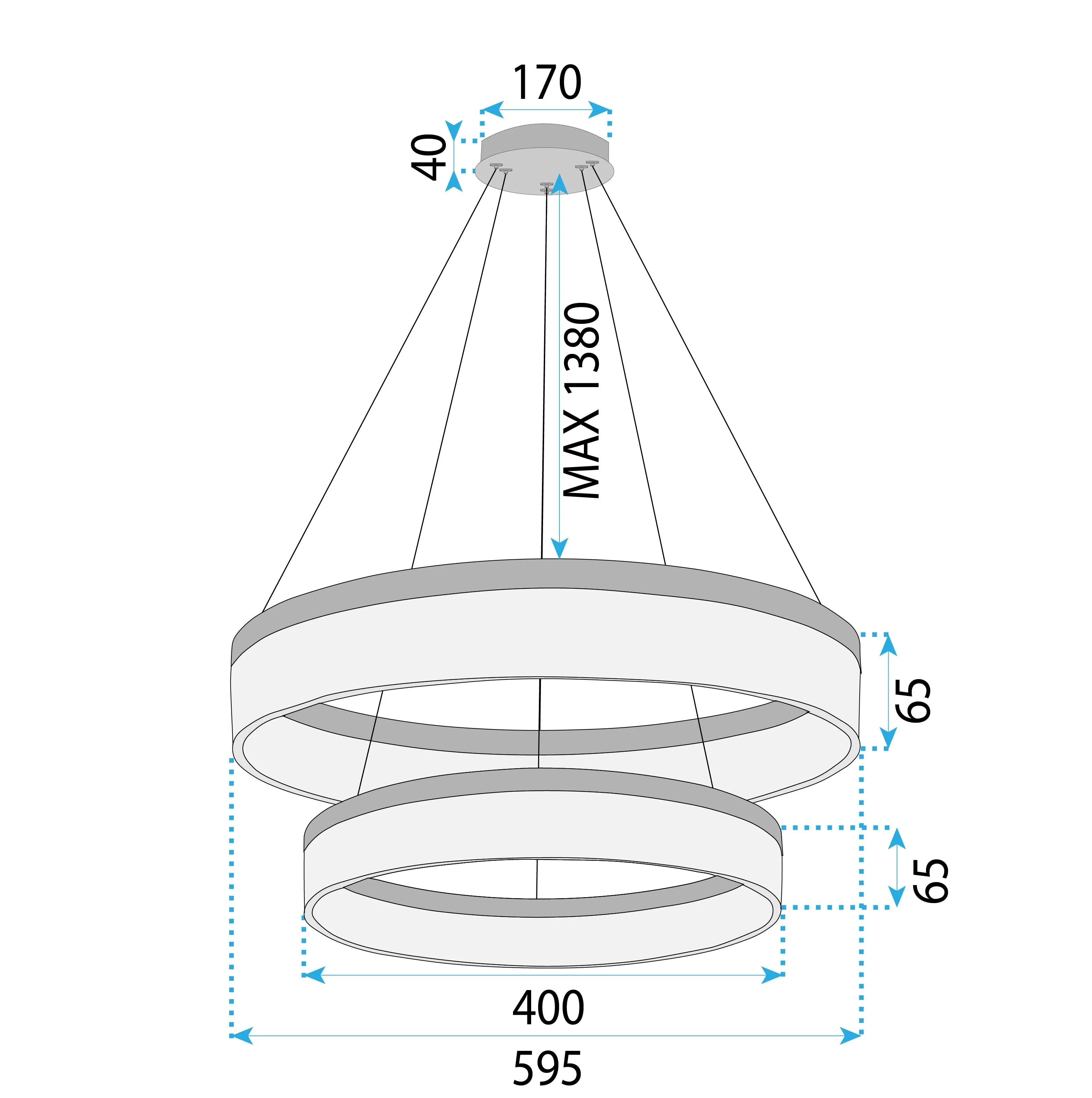 Lampa Wisząca LED LHJ049-CP2 ZŁOTA 8
