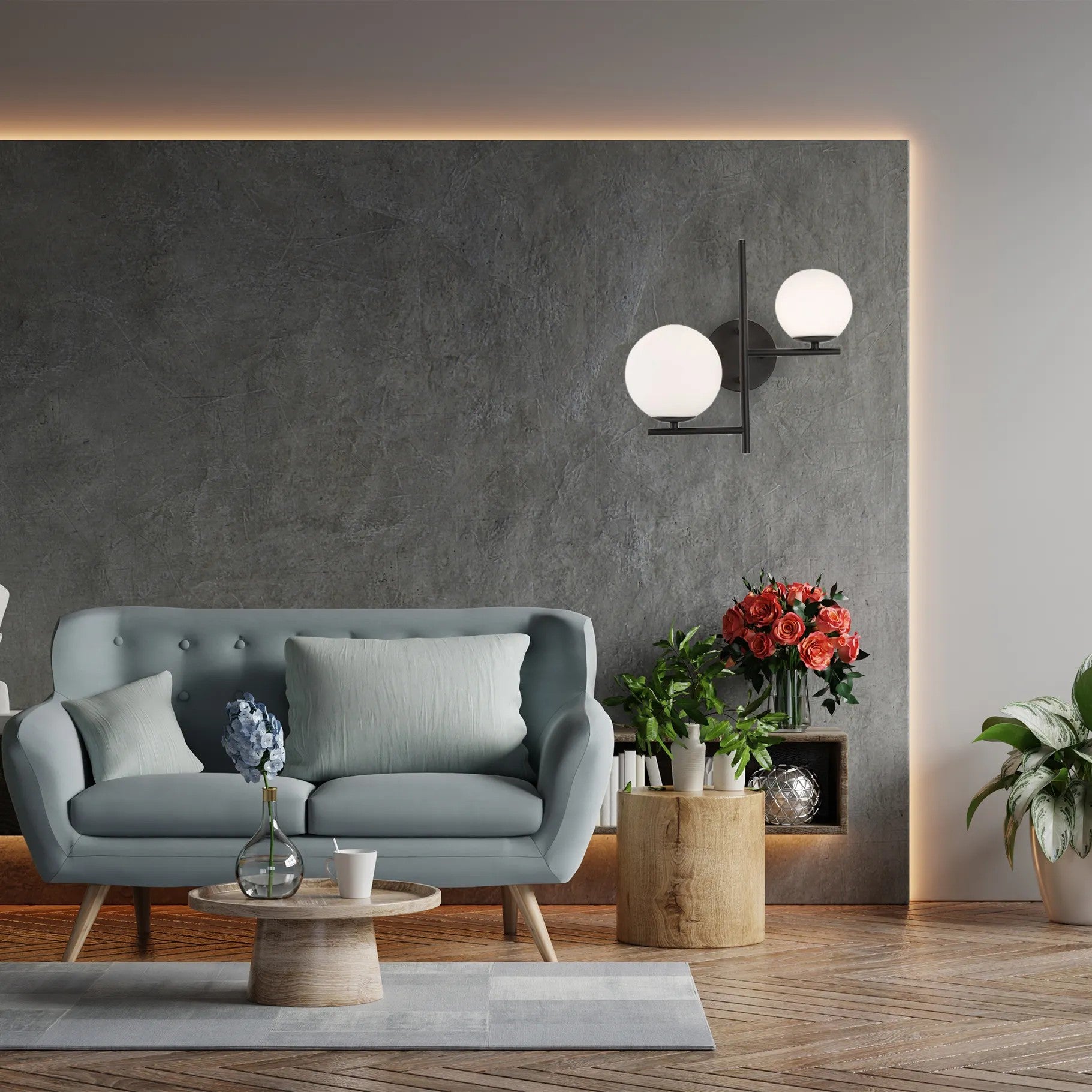 LAMPA ŚCIENNA KINKIET APP1170-2W Czarny 8