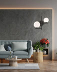 LAMPA ŚCIENNA KINKIET APP1170-2W Czarny 8