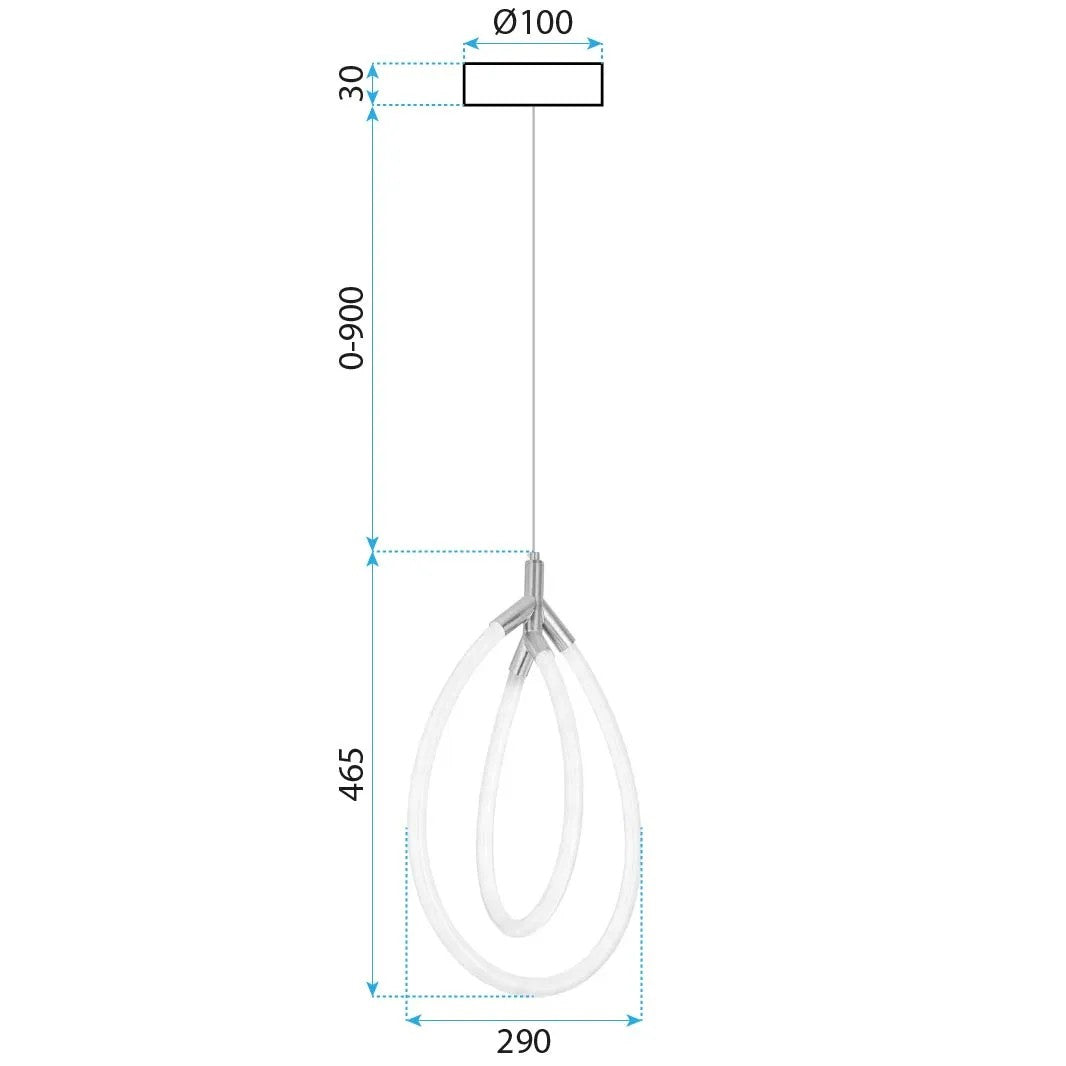 LAMPA WISZĄCA LED G017-CP ZŁOTA 8