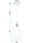 LAMPA WISZĄCA LED G017-CP ZŁOTA 8