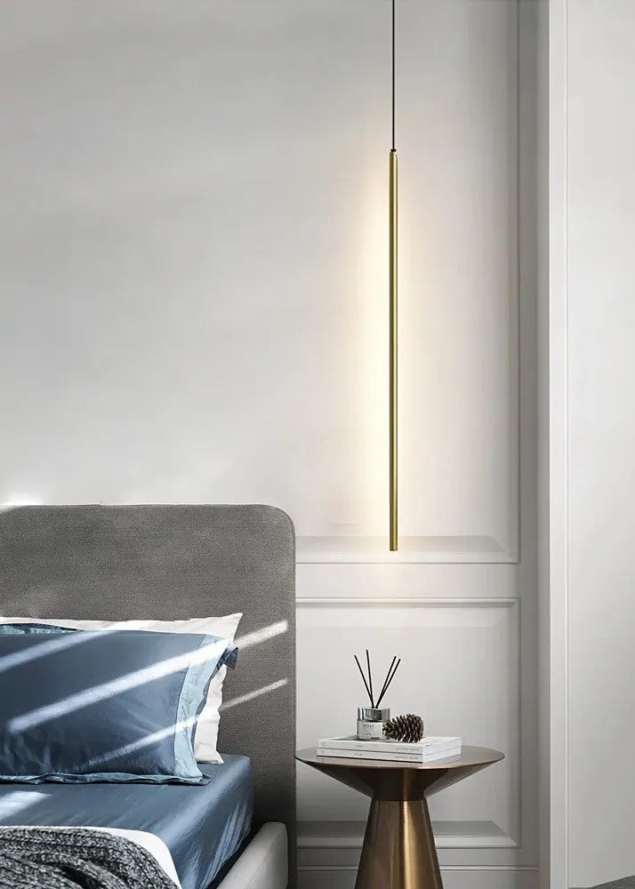 LAMPA SUFITOWA WISZĄCA LED APP1414-C GOLD 100cm 8