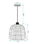 LAMPA SUFITOWA WISZĄCA NATURAL BOHO APP1352-1CP 40 Cm 8