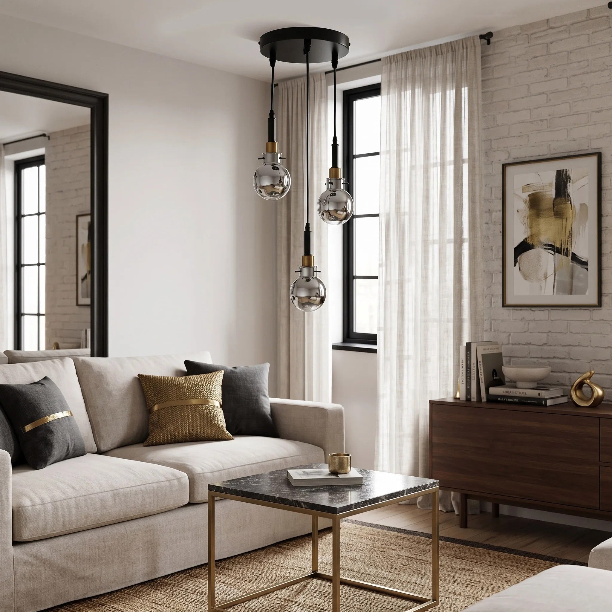 Lampa Wisząca APP1125-3CP Black Gold 8