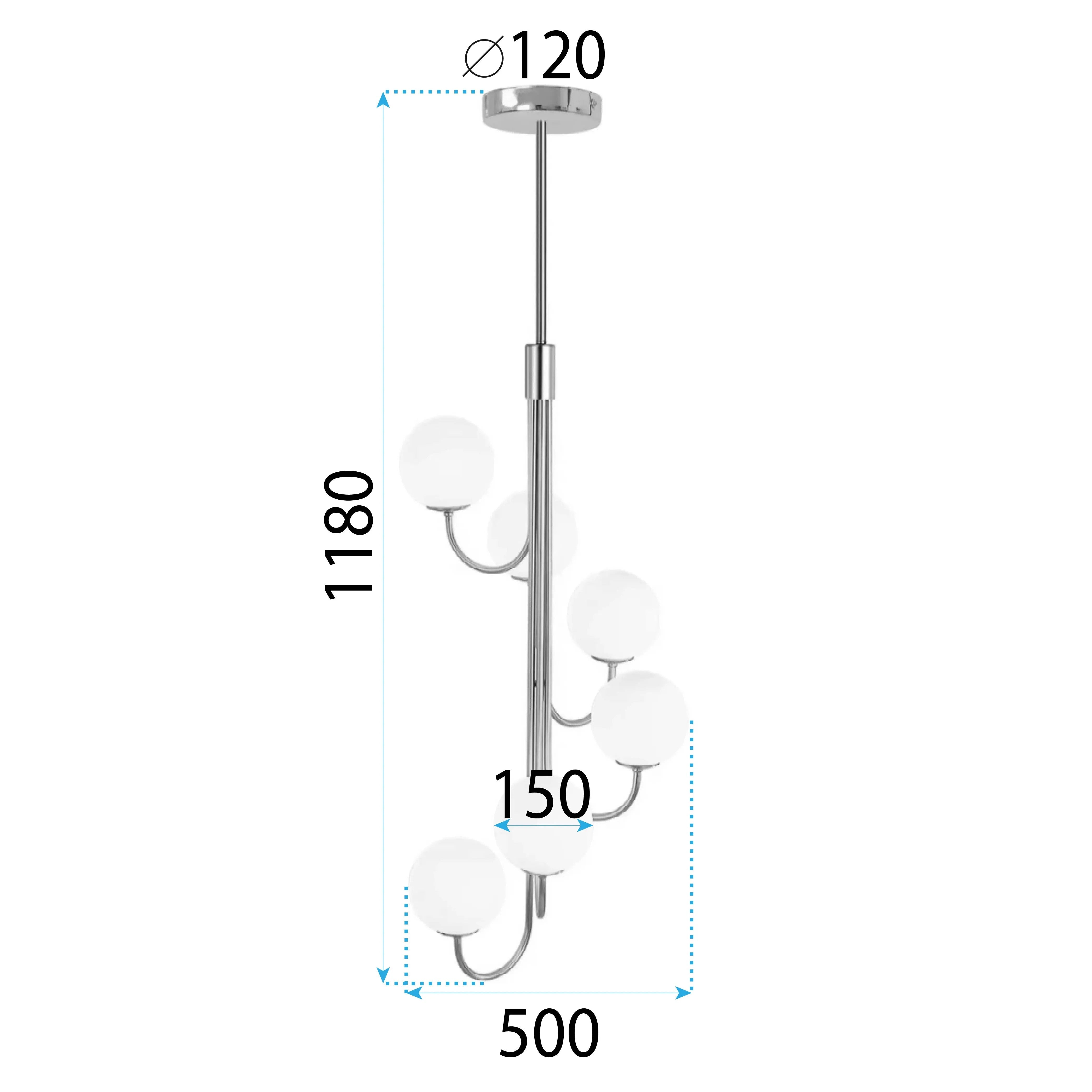 LAMPA SUFITOWA WISZĄCA Gold APP1585-6CP 8