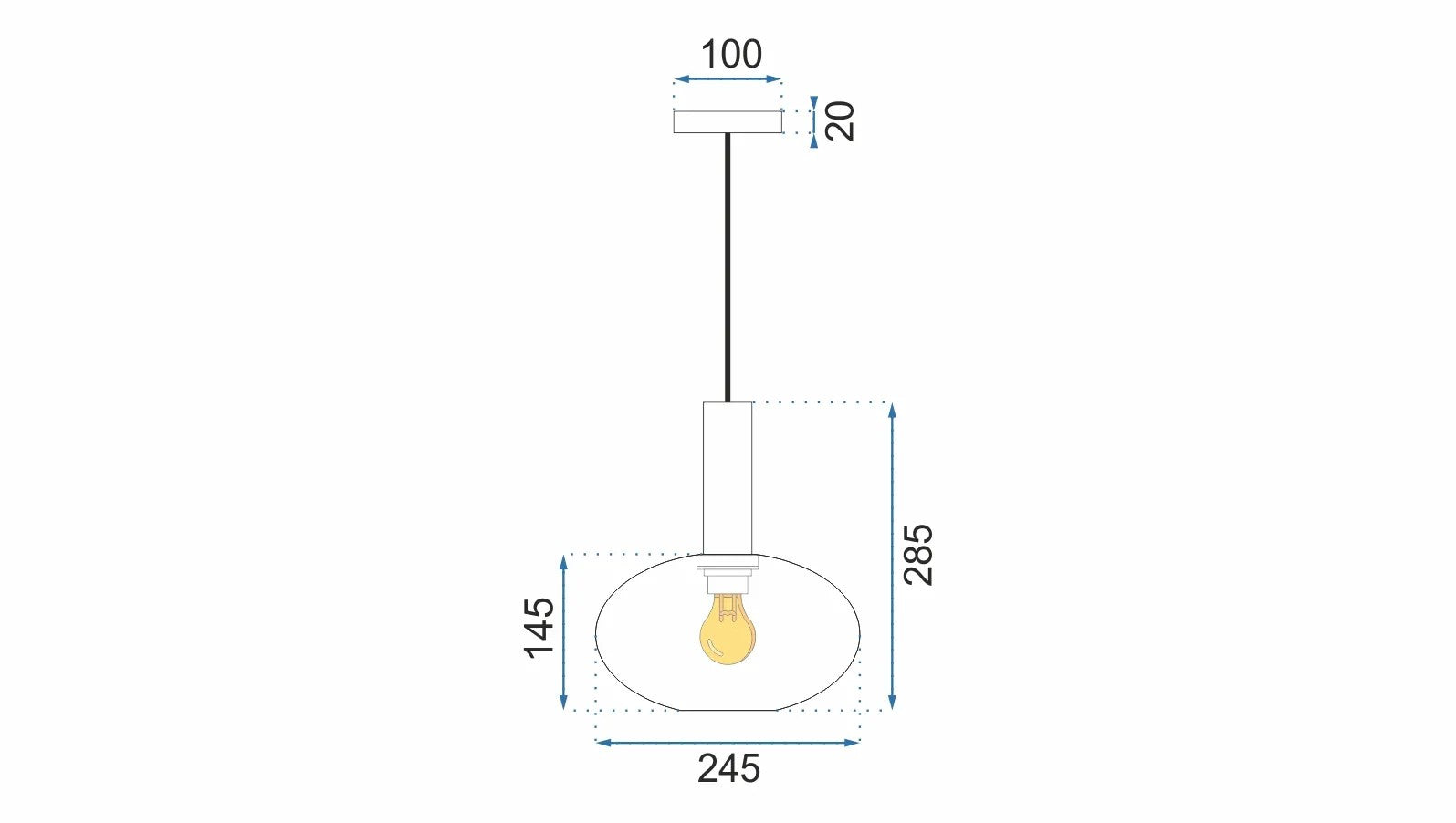 Lampa Sufitowa Wisząca Szklana APP465-1CP Zielona 8