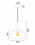 Lampa Sufitowa Wisząca Szklana APP465-1CP Zielona 8