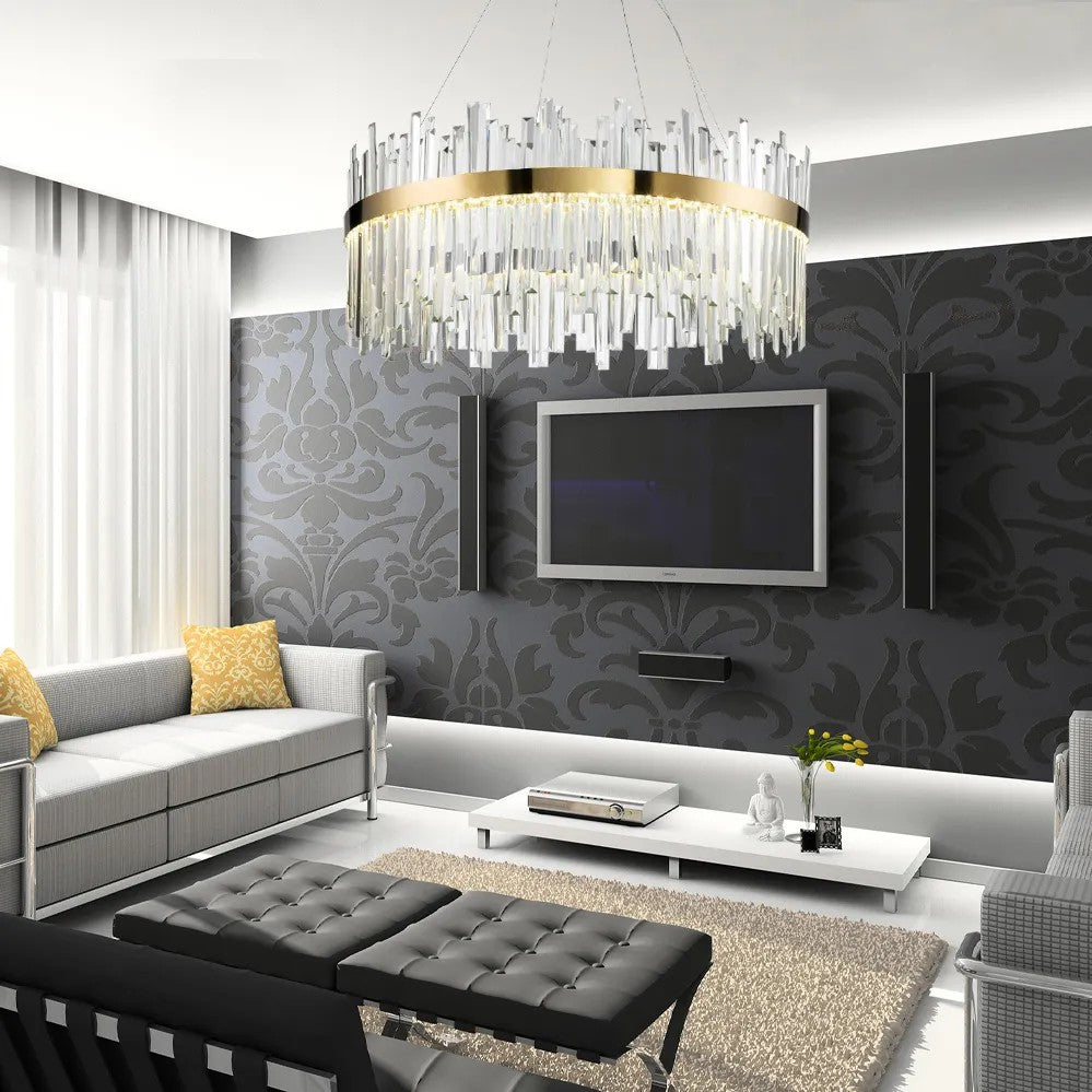 Lampa Sufitowa Kryształowa APP1515-CP60 Złota 8