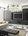 Lampa Sufitowa Kryształowa APP1515-CP60 Złota 8