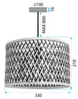 LAMPA SUFITOWA WISZĄCA BOHO APP1543-1CP 8