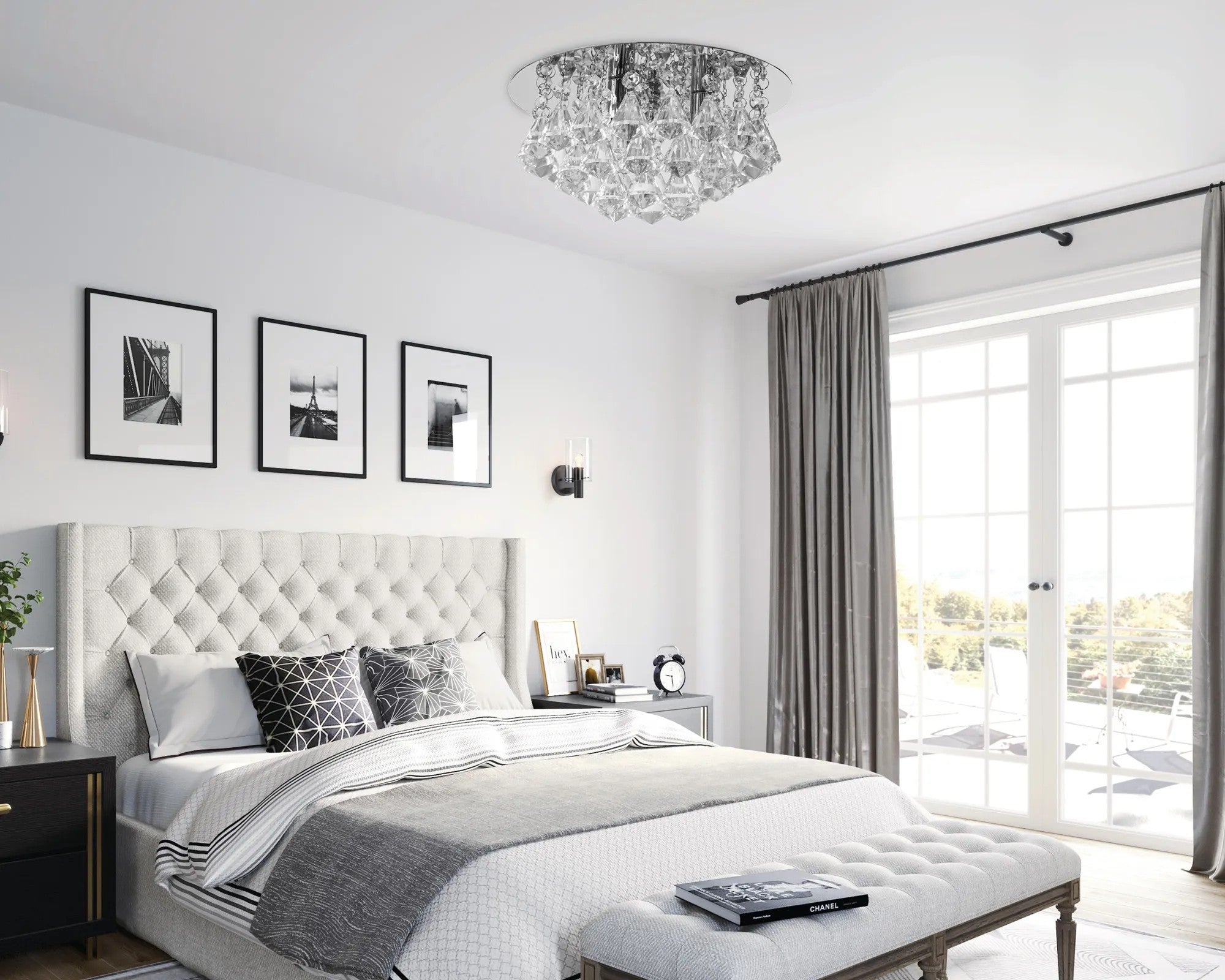 LAMPA KRYSZTAŁOWA PLAFON APP1039-3C CHROM 8