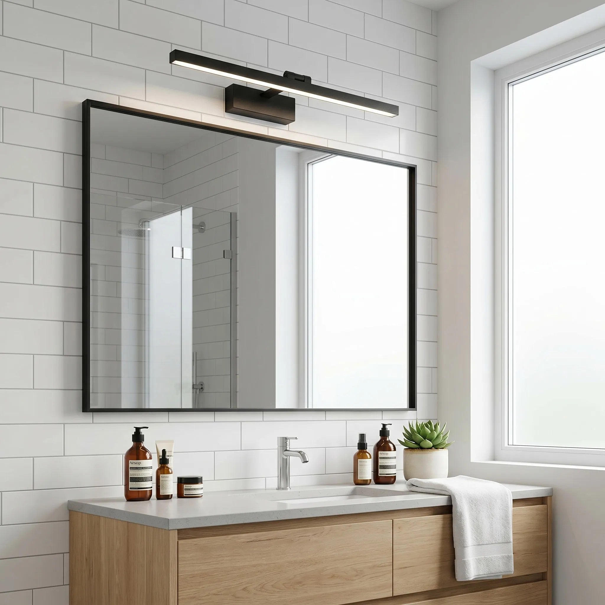 Kinkiet Łazienkowy LED APP1867-1W 60 Cm Black 8