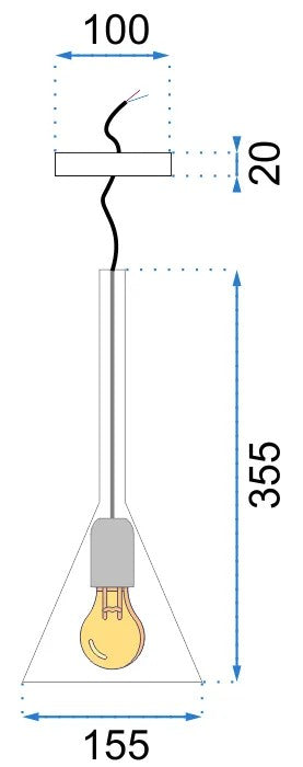 Lampa Sufitowa Largo Szara APP052 8
