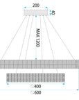 LAMPA WISZĄCA LED KRYSZTAŁOWA MS007-CP Chrom 8