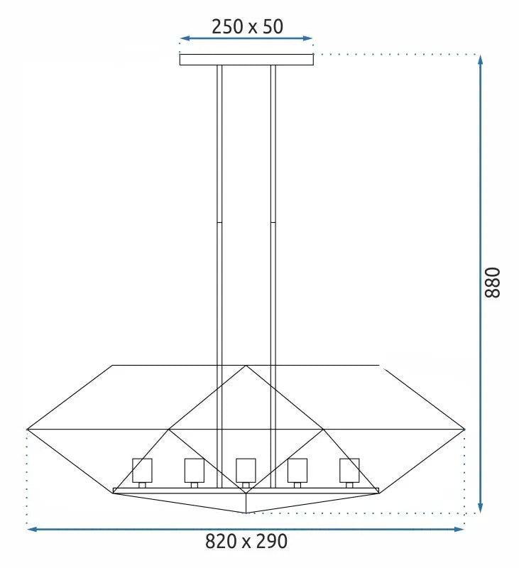 Lampa Wisząca APP1037-5CP 8