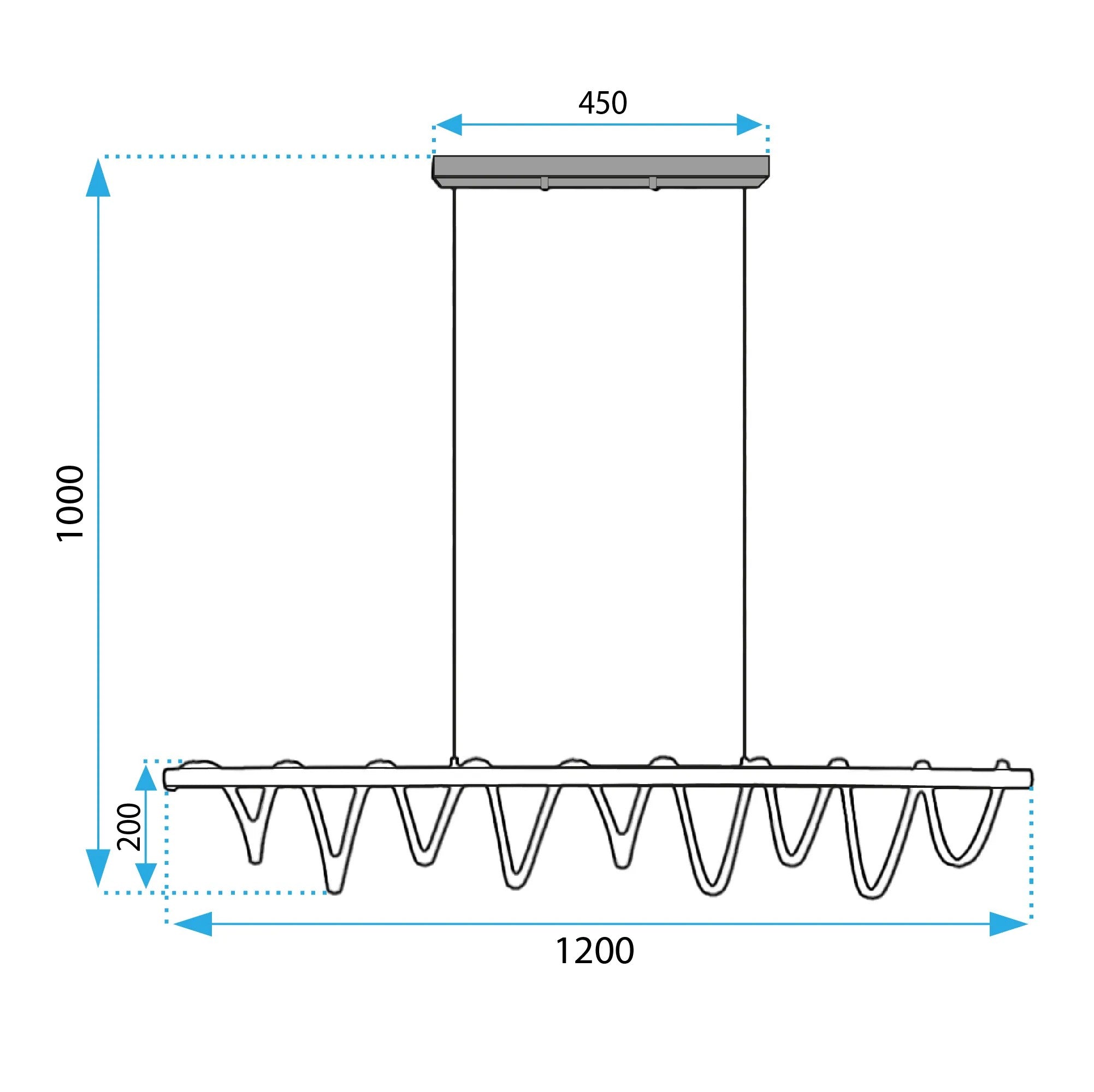 LAMPA SUFITOWA WISZĄCA LED APP1288-CP 8