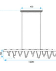 LAMPA SUFITOWA WISZĄCA LED APP1288-CP 8