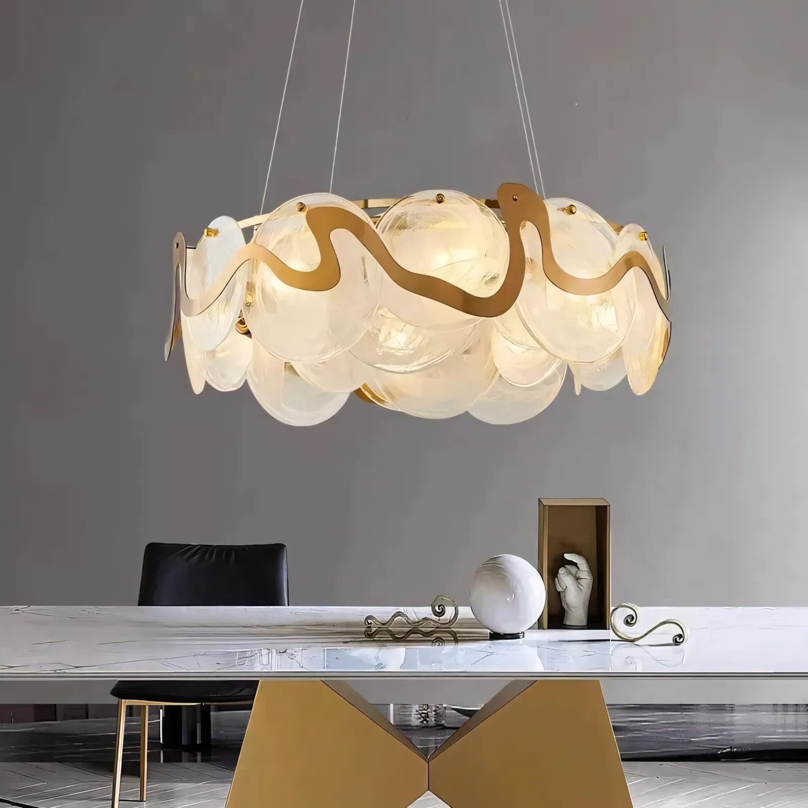 Lampa Sufitowa Wisząca APP1544-8CP Złota Szczotkowana 8