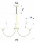 Lampa Wisząca Z Kryształami APP1014-5CP 8