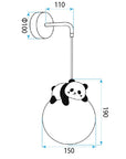 LAMPA ŚCIENNA KINKIET PANDA G163-1W 8
