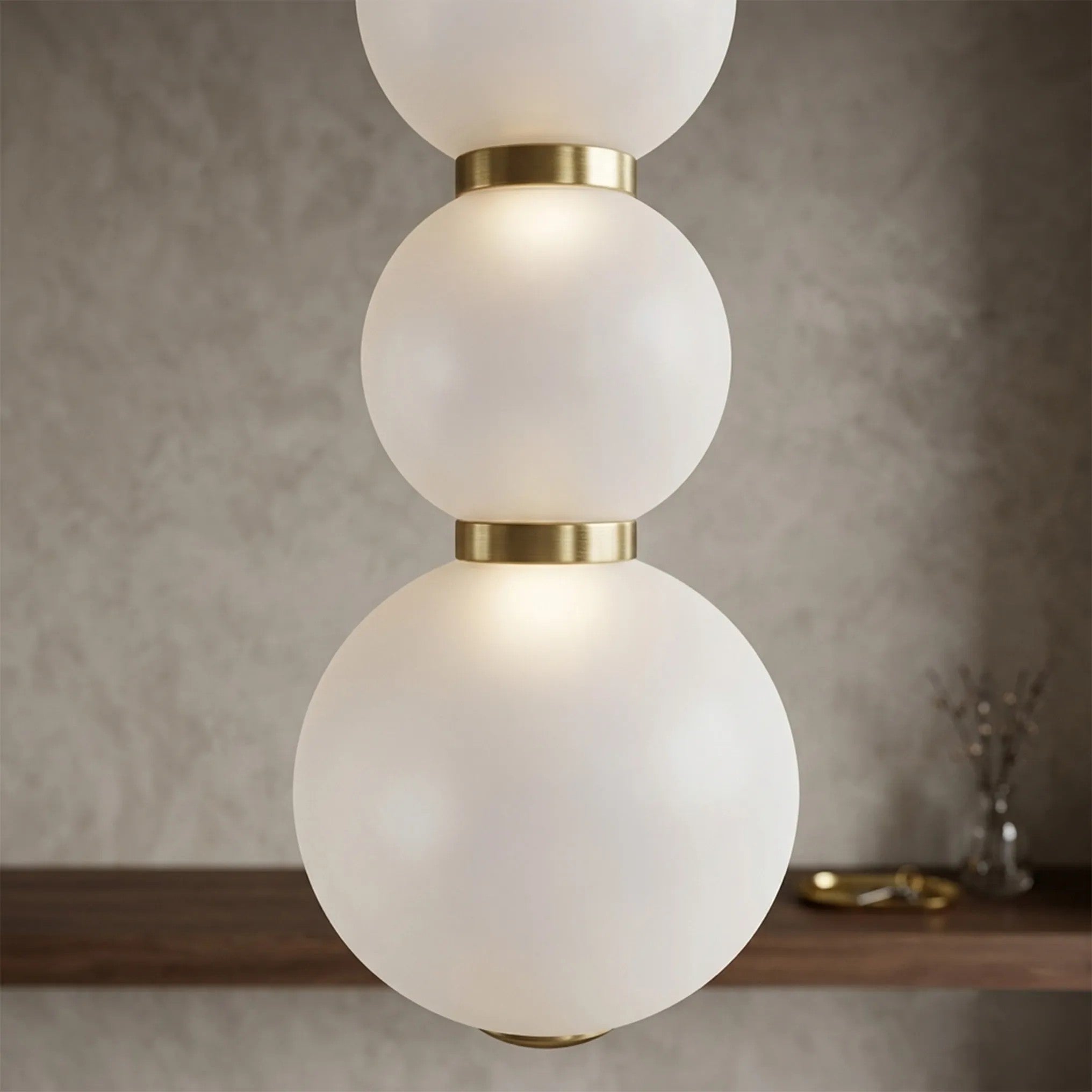 Lampa Sufitowa Wisząca LED LHJ113-3CP Złota Szczotkowana 8