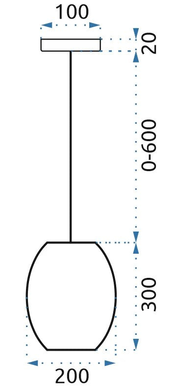 Lampa Wisząca Szklana APP564-1CP CHROM 8