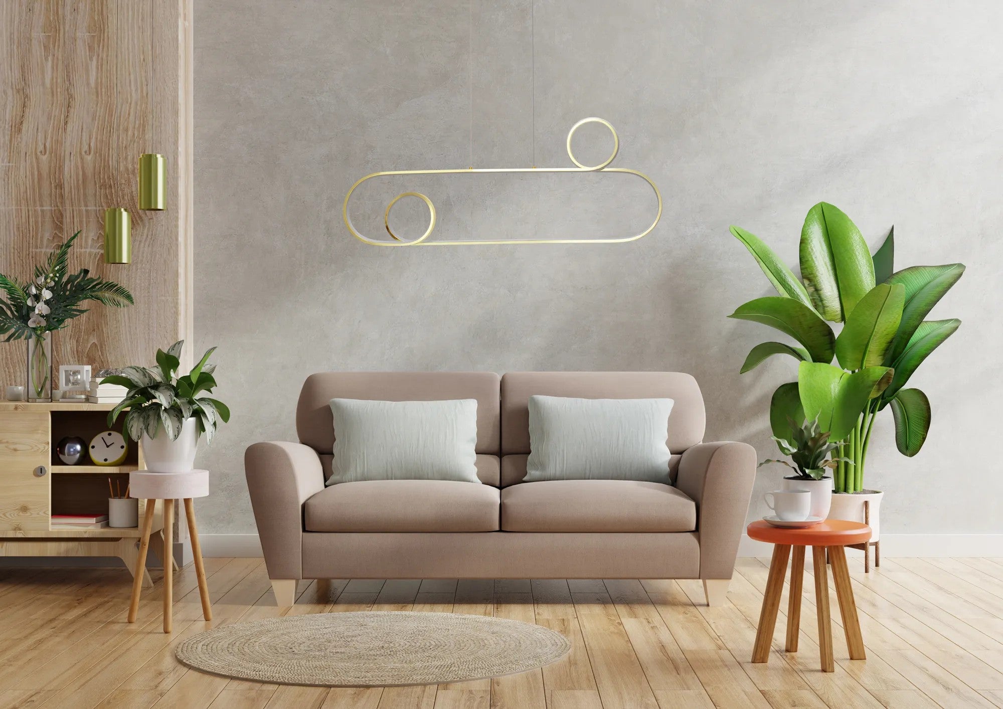 Lampa Sufitowa Wisząca LED APP809-CP Złota + Pilot 8