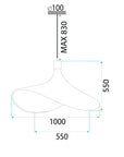 Lampa Sufitowa Wisząca Boho Duża 100cm APP1640-1CP 8
