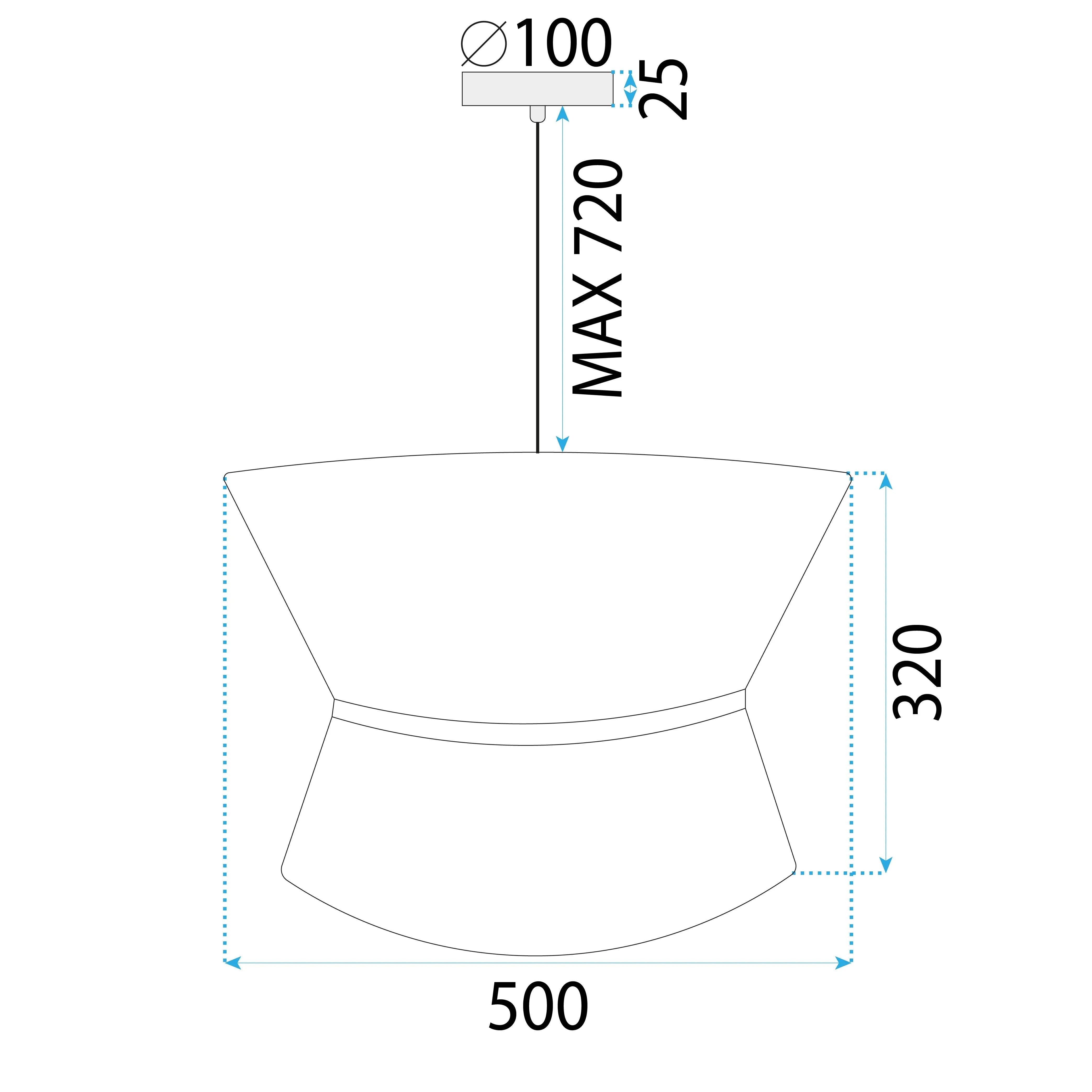 LAMPA SUFITOWA WISZĄCA APP1503-1CP BLACK 8
