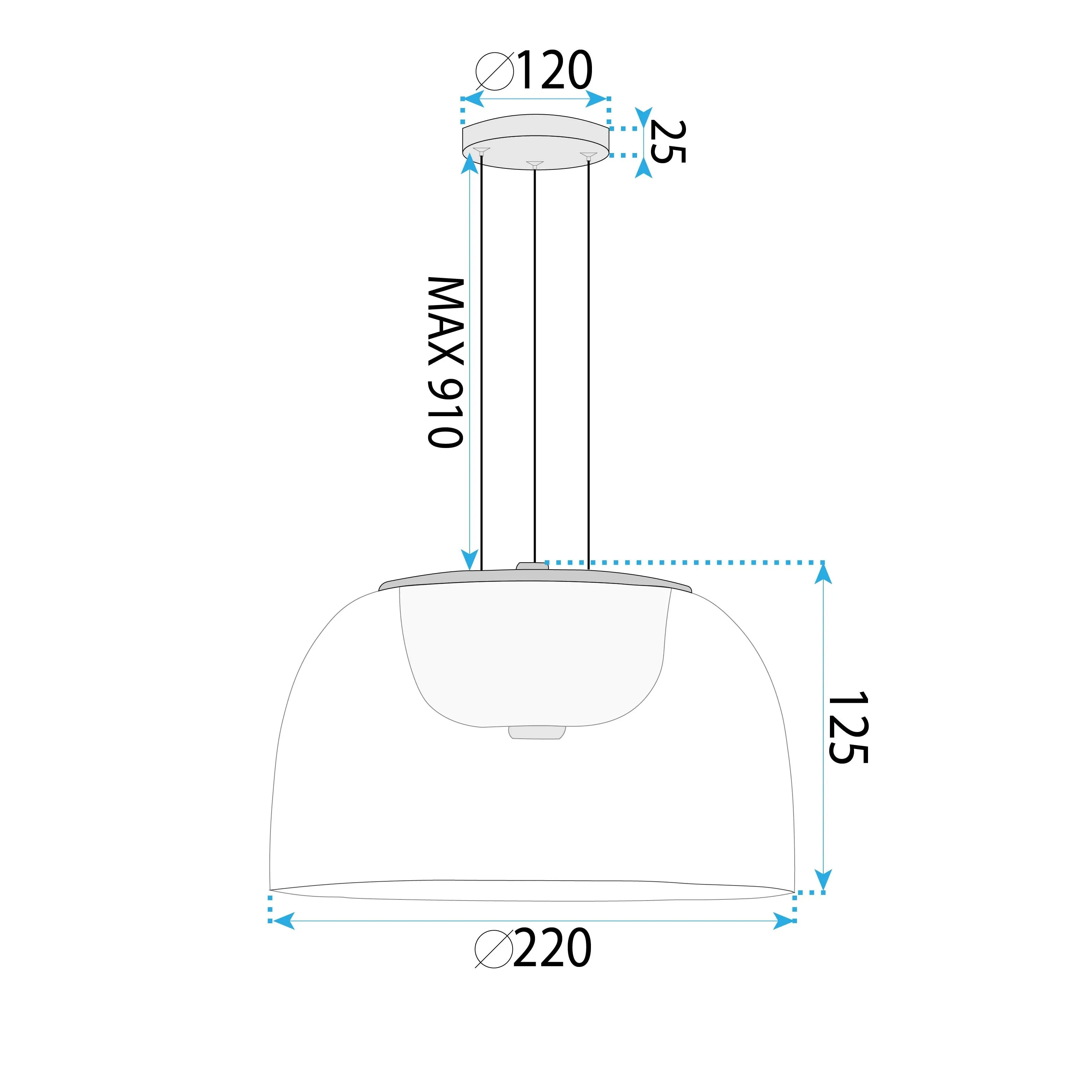 LAMPA WISZĄCA LED APP1690-1PC B Złota 8