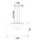LAMPA WISZĄCA LED APP1690-1PC B Złota 8